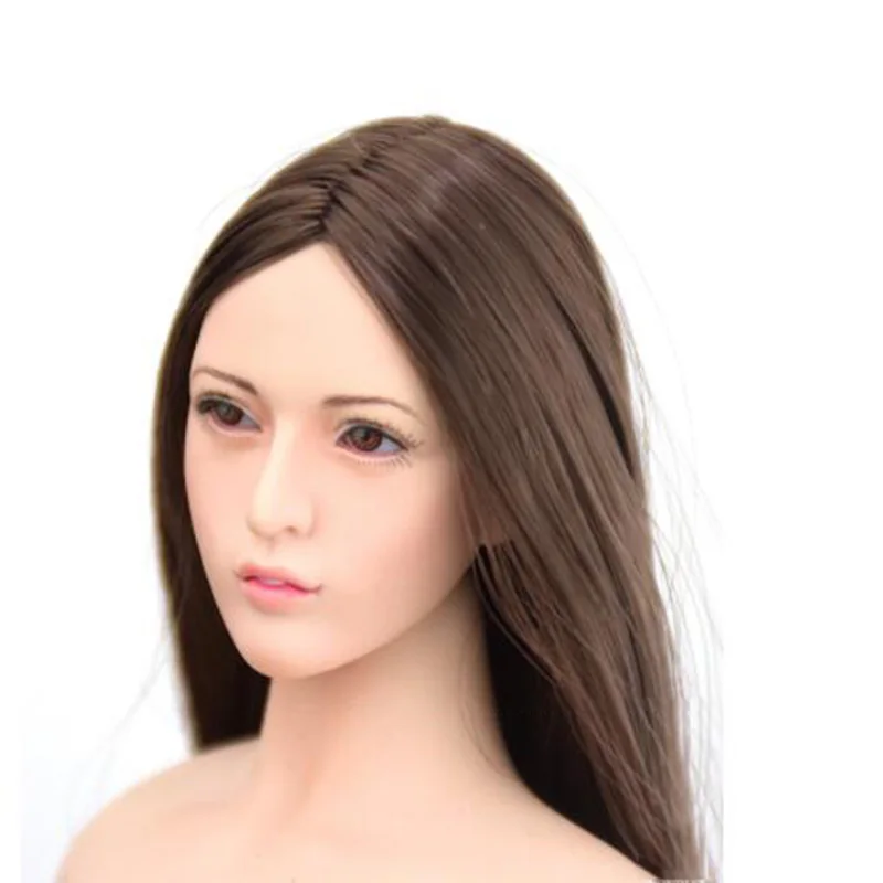Масштаб 1/6 женская голова Loli подвижные глаза для женщин бледно-цветная стройная