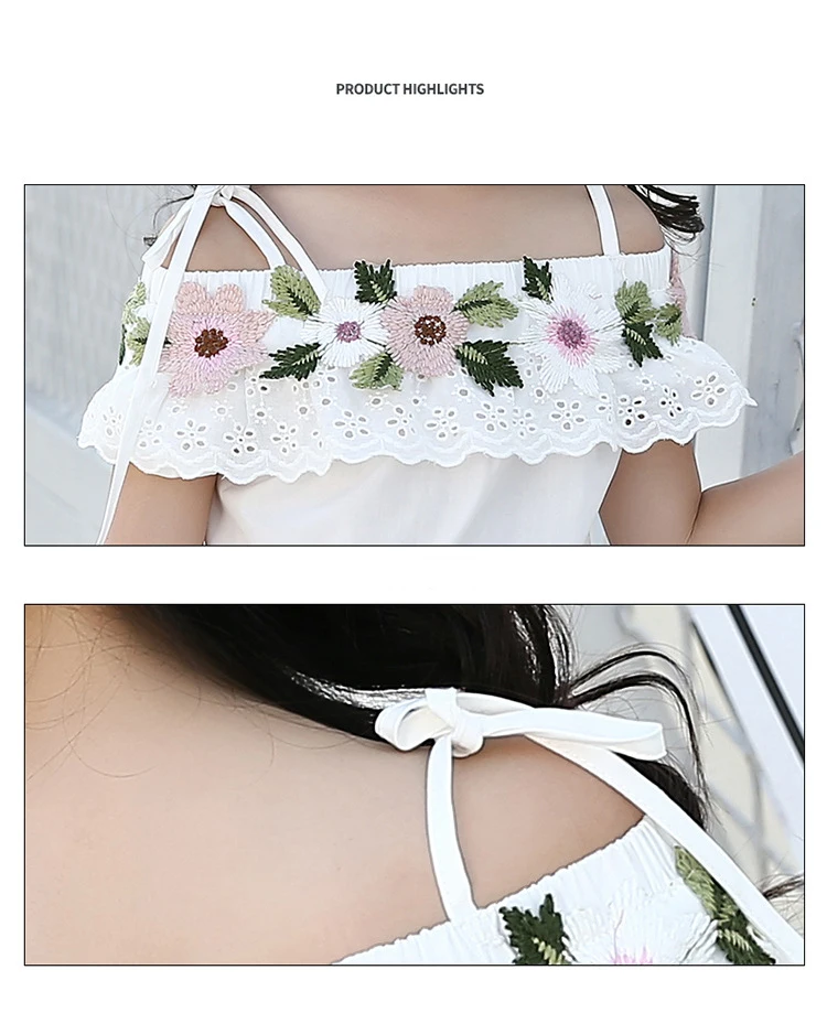 Children's T-shirt Girls Baby Summer Cute style Beautiful girl chiffon Printed loose T-shirt top for angel kids clothes (3)