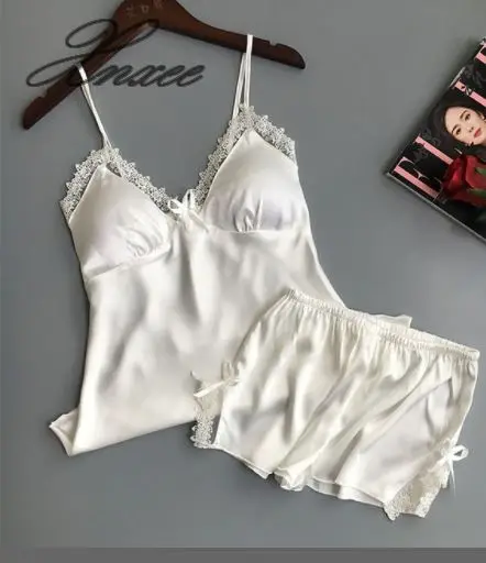 

Women's sexy V-neck sling pajamas women's summer two-piece thin home service summer shorts suit