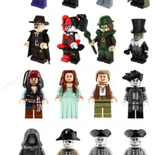 160 шт. Пираты Карибского моря против Marvel Харли Куинн капитан Барбара Гордон Риддлер Бэтмен Пингвин строительные блоки