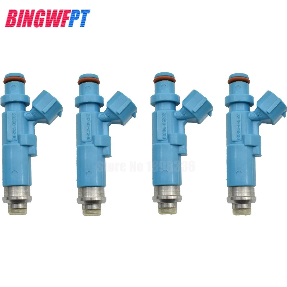 4pcs New & flow test fuel injectors 23250 74200 For Toyota Caldina