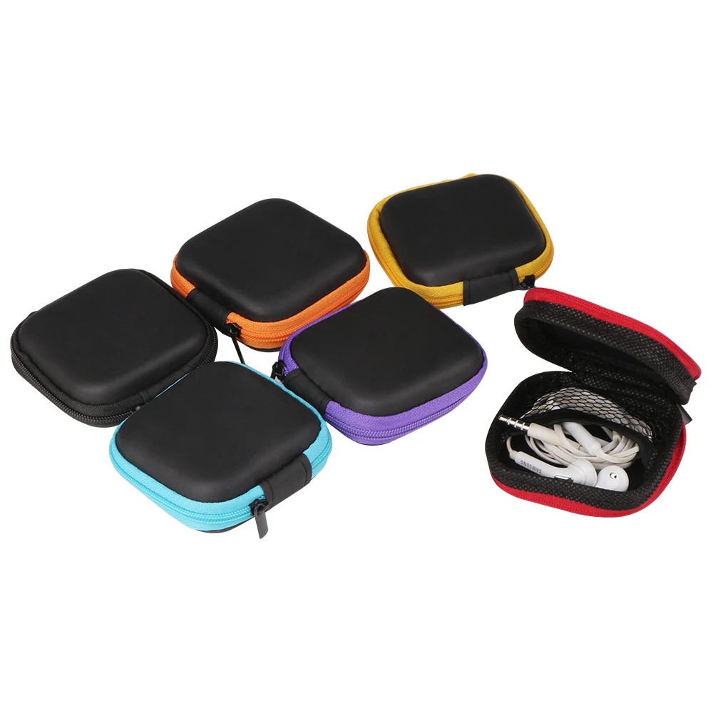 

Multi-function Mobile Phone Charger Data Line Storage Bag Mini Portable Anti-pressure Square Headphone Collection Container
