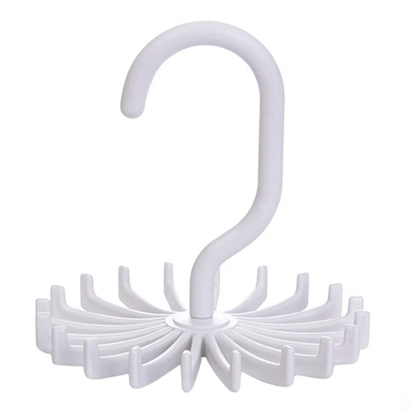 LASPERAL брендовая белая пластиковая стойка для хранения вращающийся крюк Держатель галстука 20 галстуков/ремней/шарфов подвесной органайзер для дома 1 шт. 11x12 см