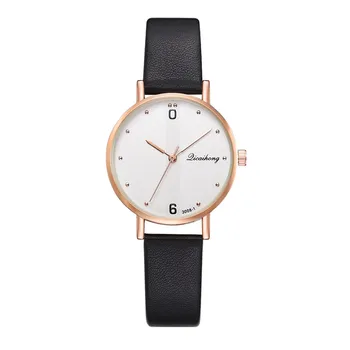 

Watches Women Fashion Watches Women Casual Without Scale Striped Dial Leather Strap Ladies Quartz Watch horloges vrouwen