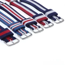 Top Quality Solid Colorful Nylon Strap Watchbands 20mm Watch Band Belts for Watch Luxury Watch Accessory