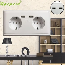 Супер 2.4A стены двойной розетка телефон зарядное устройство винт Dual USB AC DC порты и разъёмы электрическим током 170306