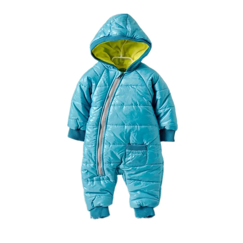 Новинка; зимнее плотное пальто с хлопковой подкладкой для новорожденных мальчиков и девочек ясельного возраста; толстовки на молнии; зимняя одежда; Детский комбинезон; одежда - Цвет: green