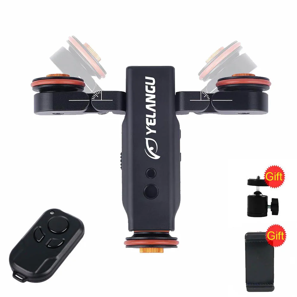  Yelangu L4 Motorized Dolly Wireless Remote Control Wheel Pulley Car Rail Track Dolly Slider for iPh - 32815603406