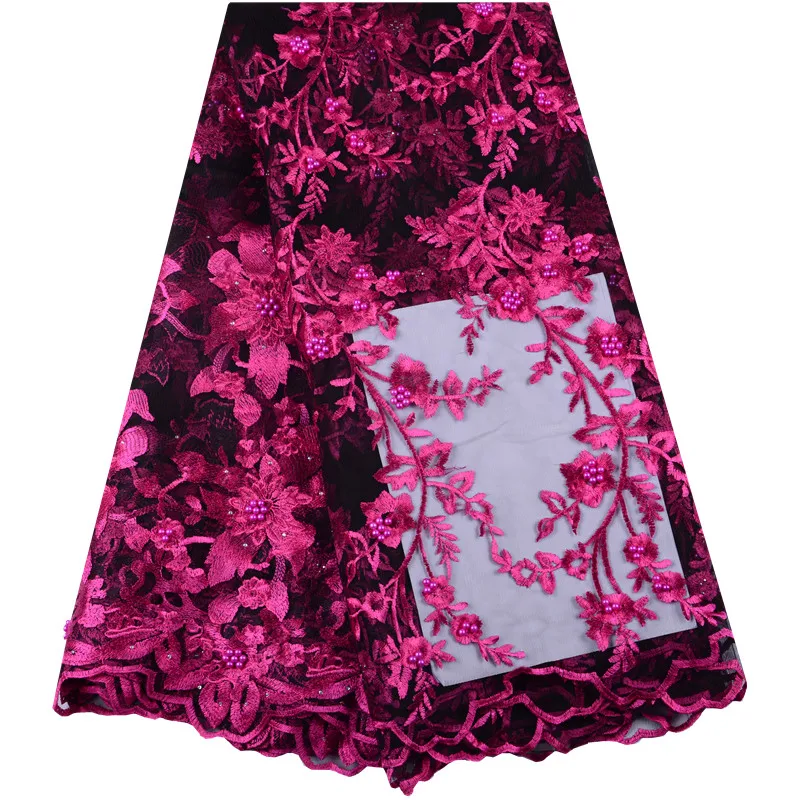 

African Lace Fabric 2019 High Quality Embroidery French Tulle Lace Fabric For Wedding Party Dress Nigeria Lace Fabric A1014