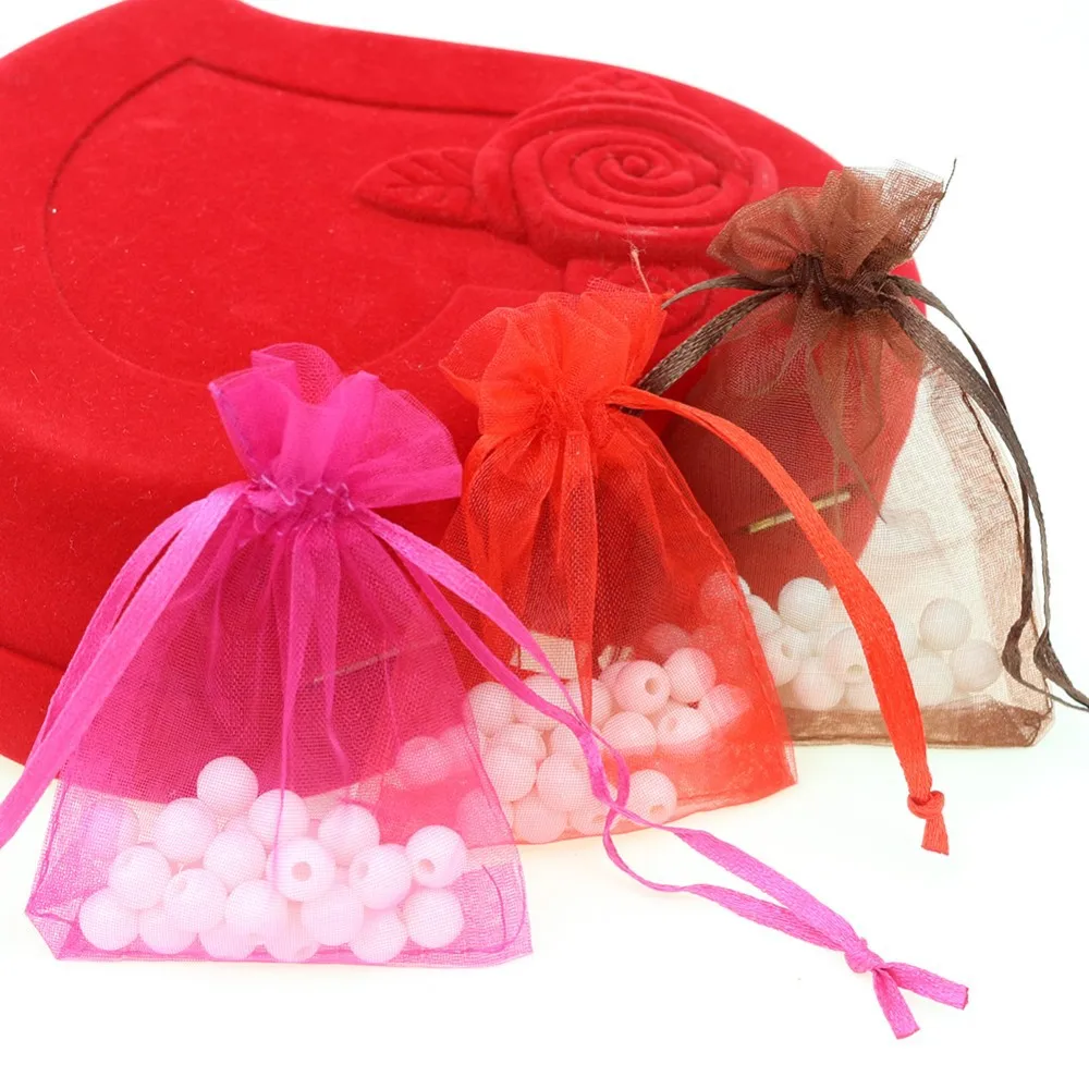 50Pcs/lot 7x9 9x12 10x15 13x18CM Organza Bags Jewelry Bag Wedding Party Decoration Drawable Bags Gift Pouches Jewelry Packaging 50Pcs/lot 7x9 9x12 10x15 13x18CM Organza Bags Jewelry Bag Wedding Party Decoration Drawable Bags Gift Pouches Jewelry Packaging