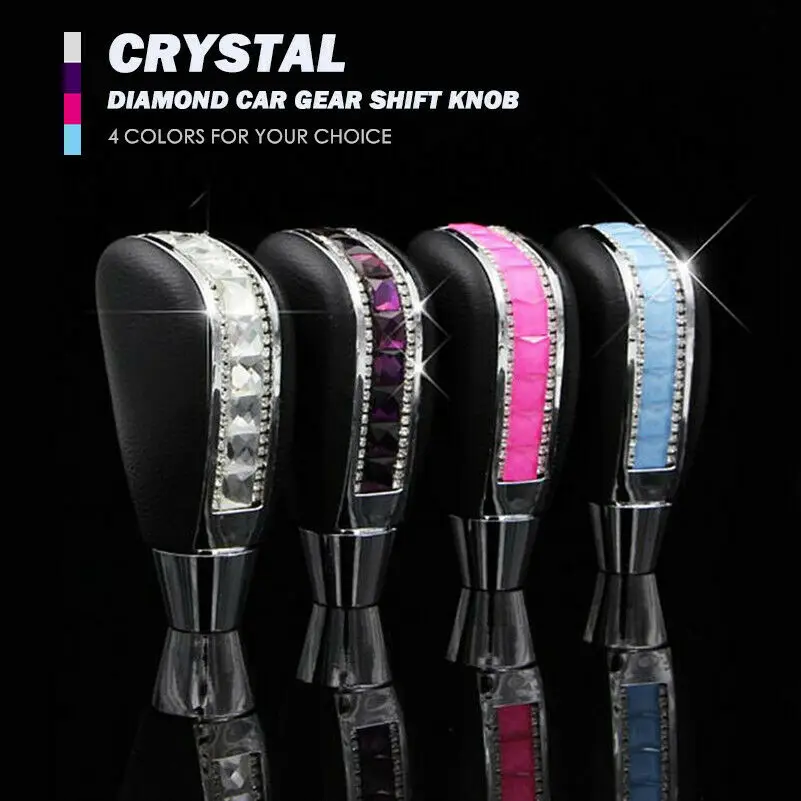 

Universal Crystal Rhinestone Diamond Manual Car Lever Handle Gear Shift Knob