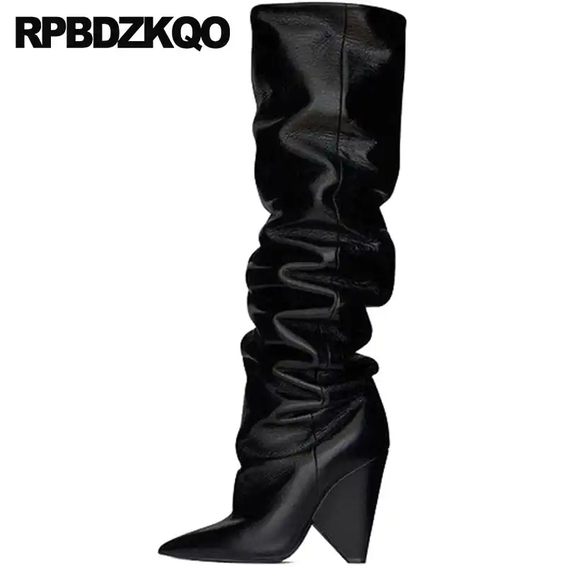 wide calf silver boots