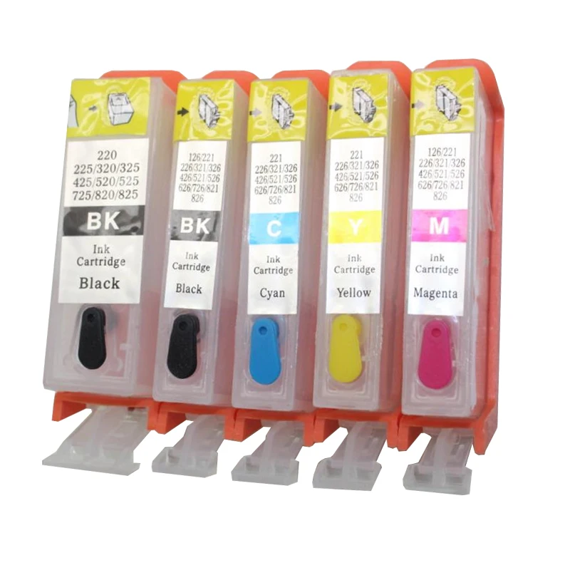

5x PGI-520 CLI-521 Empty Refillable Ink Cartrdige For Canon MP540 MP550 MP560 MP620 MP630 MP640 MX860 MX870 IP3600 IP4600 IP4700
