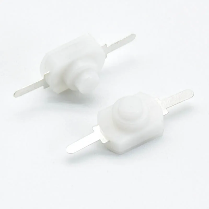 10 Uds 1A 30V DC 2A 250V blanco/negro enganche encendido apagado Mini interruptor de botón de antorcha gran oferta