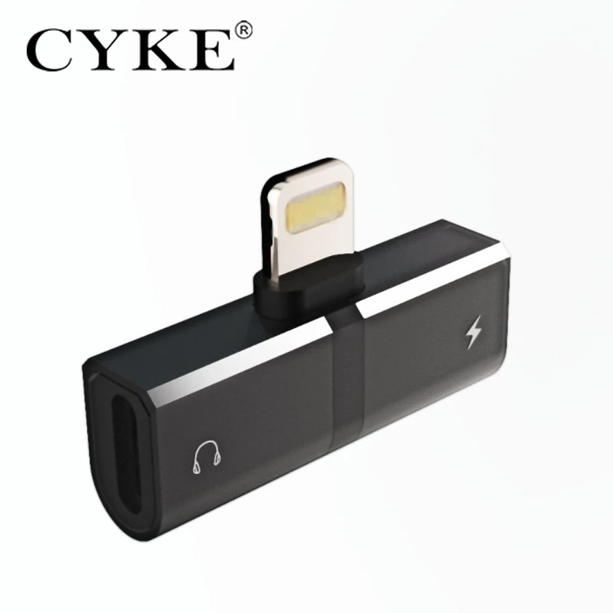 Goede CYKE 2 in 1 Lading Adapter Voor iPhone 7 Plus X 8 Ondersteuning Call voice Opladen Audio voor Lightning Jack naar Oortelefoon AUX Accessoires