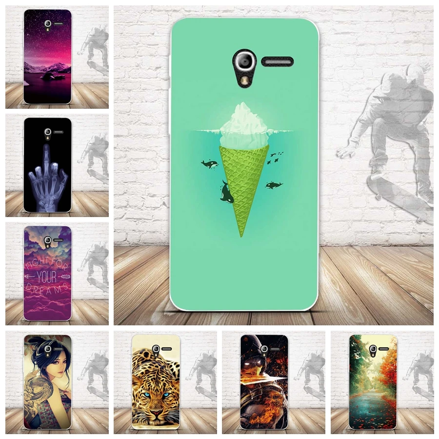 

Painted Soft Cover Case For Alcatel One Touch Pixi3 4.0inch Phone Cases for Alcatel pixi3 4013X 4013D 4050X 4050D 4050A Fundas