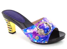 Gute qualität günstige preis open toe high heel frauen pumpen afrikanische schuhe für party! lila farbe! DG1-46