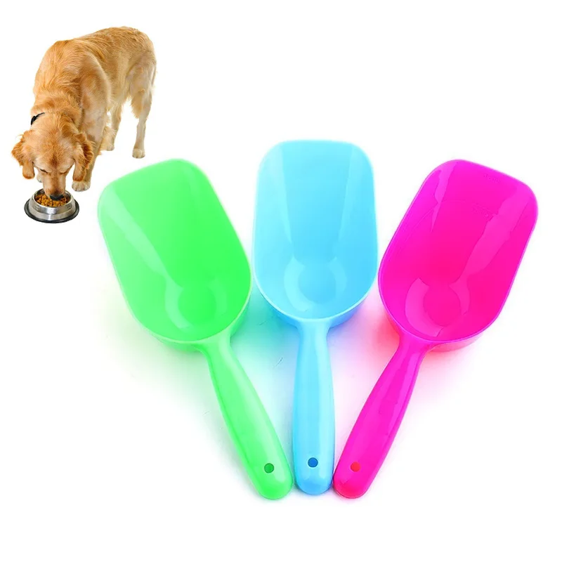 

2019 New Cute Cat Dog Pet Food Feeder Bowl Shovel Scoop Pet Tool Supplies Mutli-function Environmental Small Plastic Spoon