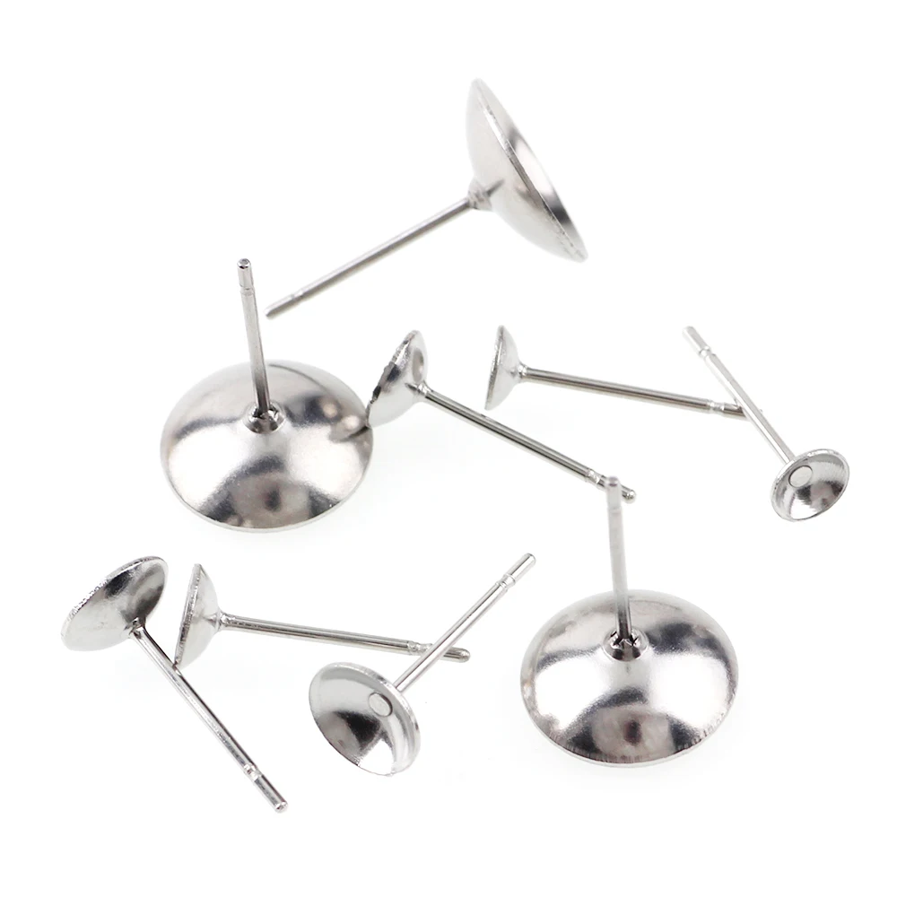 Серьги гвоздики из нержавеющей стали 4/5/6/8/10 мм|stainless steel earring posts|diy jewelryjewelry making |