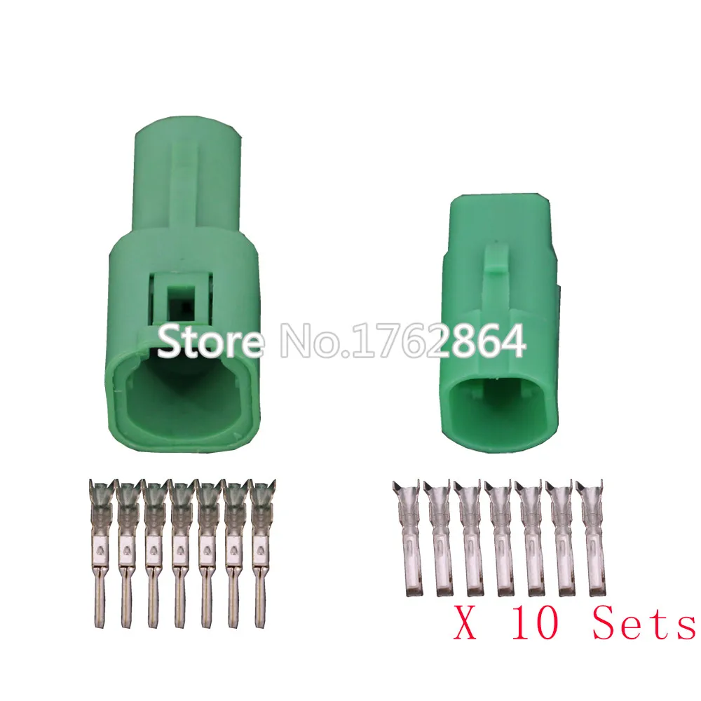 10 Sets 7 Pin Automotive Terminals Wire Connectors Male and Female