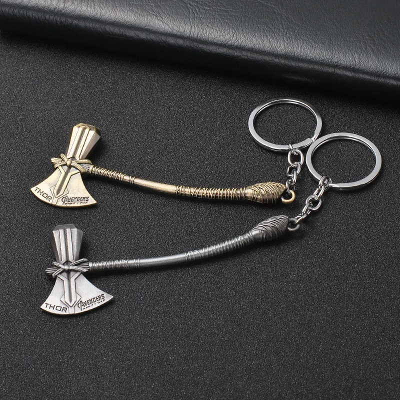 

Hero Weapon Model Key Ring Thor Axe Keychain Zinc Alloy Metal Key Chain Ax Infinity War Keyring