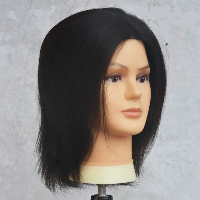 Male Hair Mannequin Head with Human Hair Cosmetology Mannequin Manikin