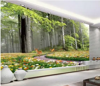 

3d room wallpaper custom mural non-woven wall sticker The 3d TV setting wall nature forest painting photo wallpaper for walls 3d