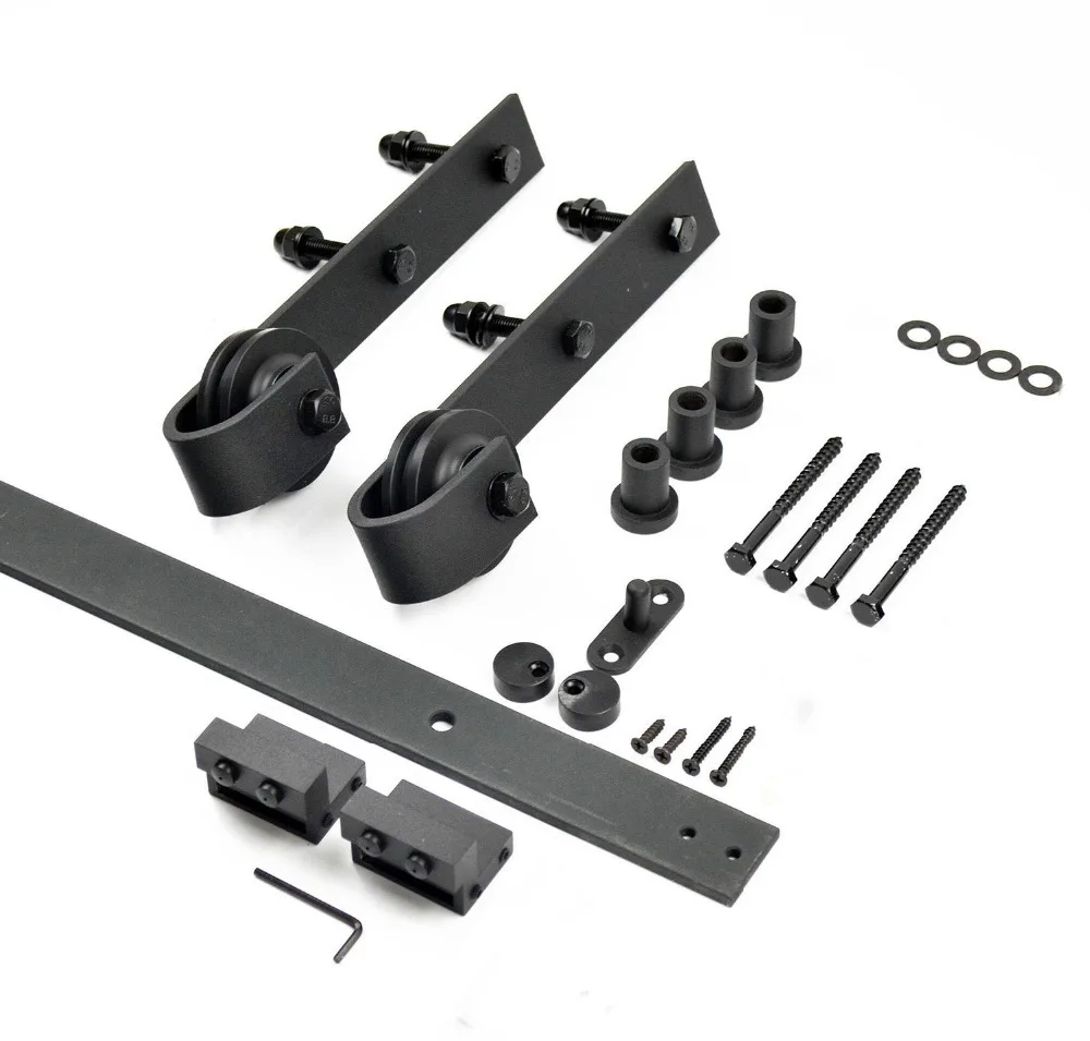 

DIYHD 5.5FT Barn door Sliding door hardware accessory track crane wheel