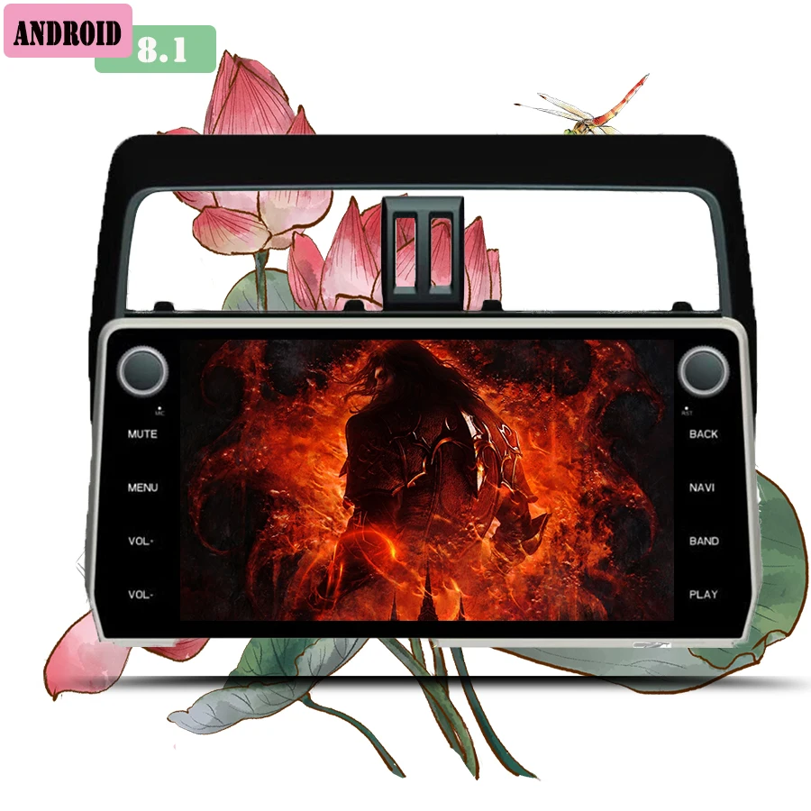 

1024*600 HD IPS Android 9.1 8Core Car DVD Radio Audio tape recorder pc tablet with gps navi 4G Lte bt for Toyota prado 2018 2019