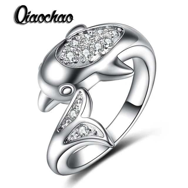 925 sterling silver jewelry dolphin ring aaaaa level cz wedding band engagement rings for women girls - Dolphin Wedding Rings 925 sterling silver jewelry dolphin ring aaaaa level cz wedding band engagement rings for women girls - Dolphin Wedding Rings