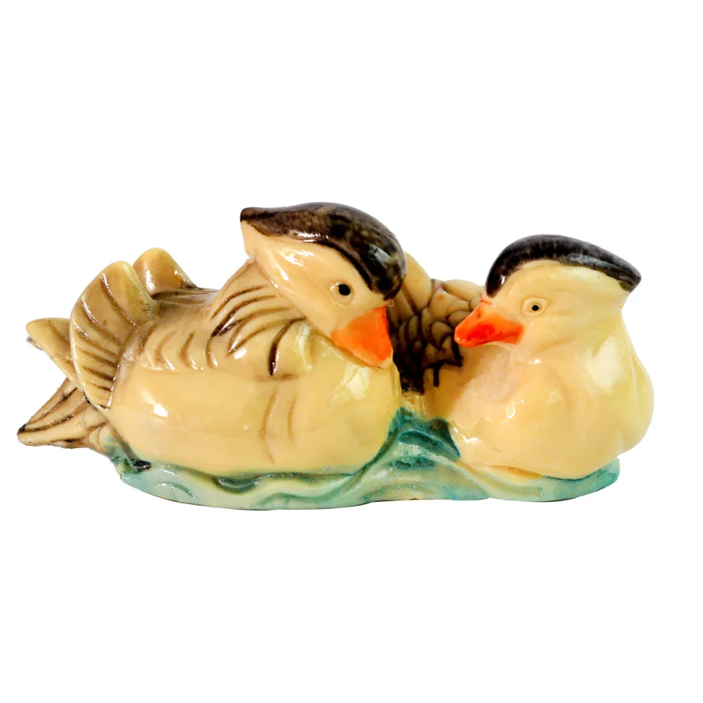 Pair Mandarin Ducks Feng Shui Love & Fidelity/resin J2125in Figurines