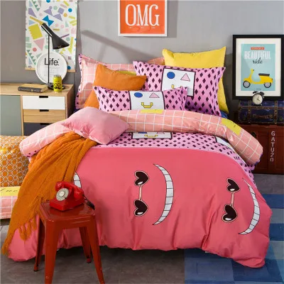

Fashion bedding sets Twin/Queen Size Universe Outer Home Cotton Bedspread 4pcs Bed Linen Bed Sheets Duvet Cover Set