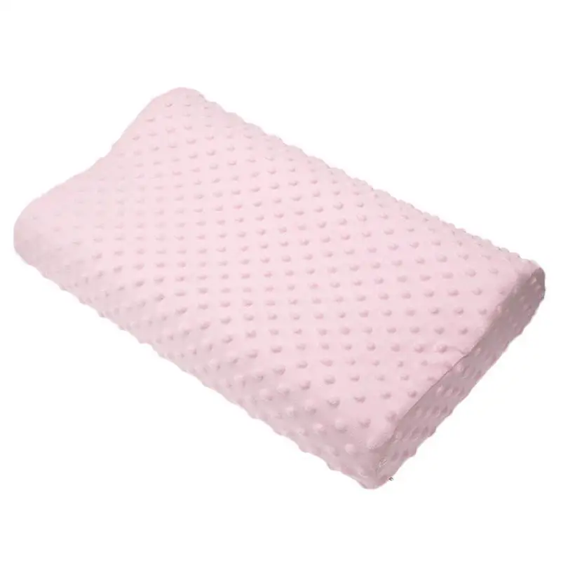 ModernPlain Dyed Nonwoven Slow Rebound Memory Foam Orthopedic Latex Neck Pillow Pink Blue White Bedding Cervical