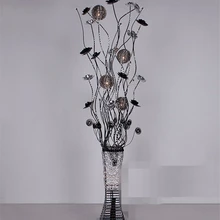 Красивая ваза торшер короткий модный Домашний Светильник ing алюминиевый ручной работы провод напольный светильник красный, золотой, фиолетовый, серебристый, черный светодиодные лампы