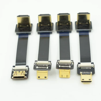 

Mini HDMI FPV Cable, Up Angle HDMI to Mini-HDMI C-Type Ribbo Flat Flex Cable for FPV Gimbal Servo Aerial Photography DJI A2-C