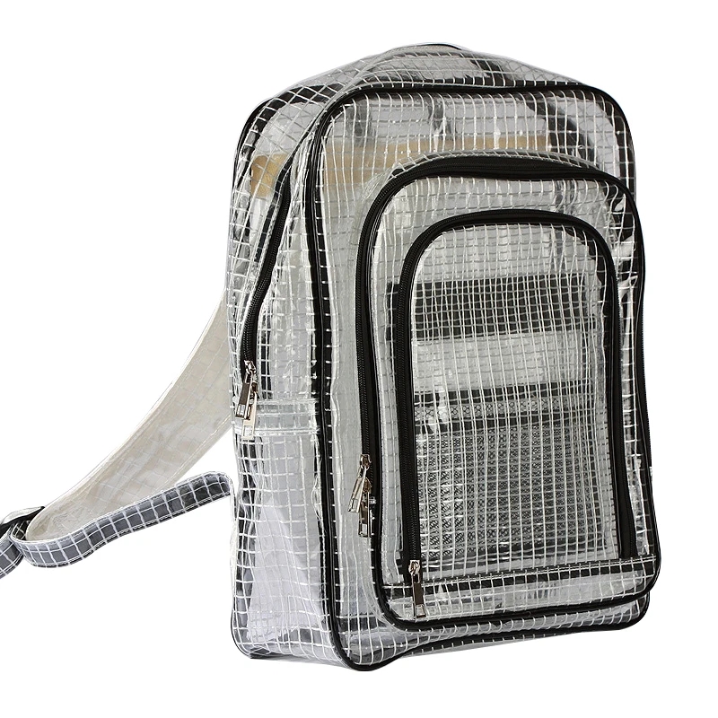 

Waterproof PVC Student Backpack Female Transparent Backpacks Women Notebook Laptop Bag Schoolbag for Teenage Girls