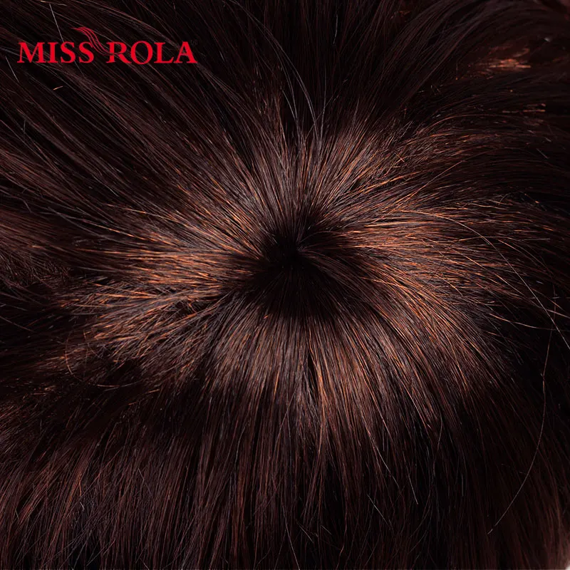 Miss Rola короткие прямые синтетические парики 6 дюймов термостойкие парики из канекалона 1 шт. черные парики с челкой DX2730#3 цвета
