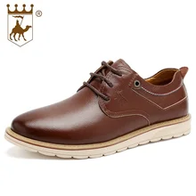 Men British Style Dress Shoes 100% Genuine Leather Lace-Up Men Shoes Anti-slip Oxfords Shoes For Men AA20580