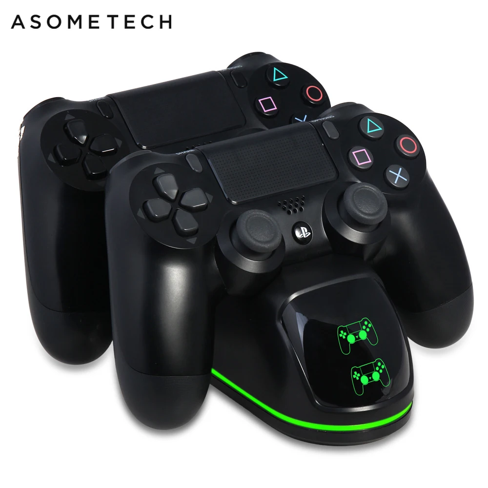 Беспроводное зарядное устройство для PS4/PS4 Slim/PS4 Pro светодиодная двойная зарядная