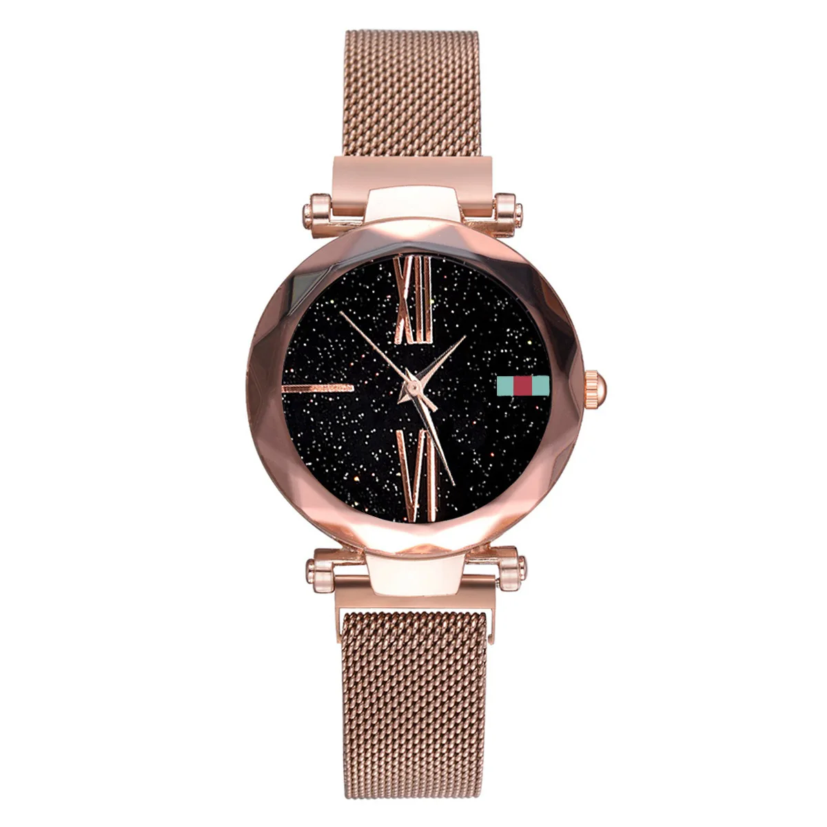Дропшиппинг Новые женские часы роскошные женские золотые часы Звездное небо кристалл наручные часы для женщин подарок часы Relojes Para Mujer - Цвет: Золотой