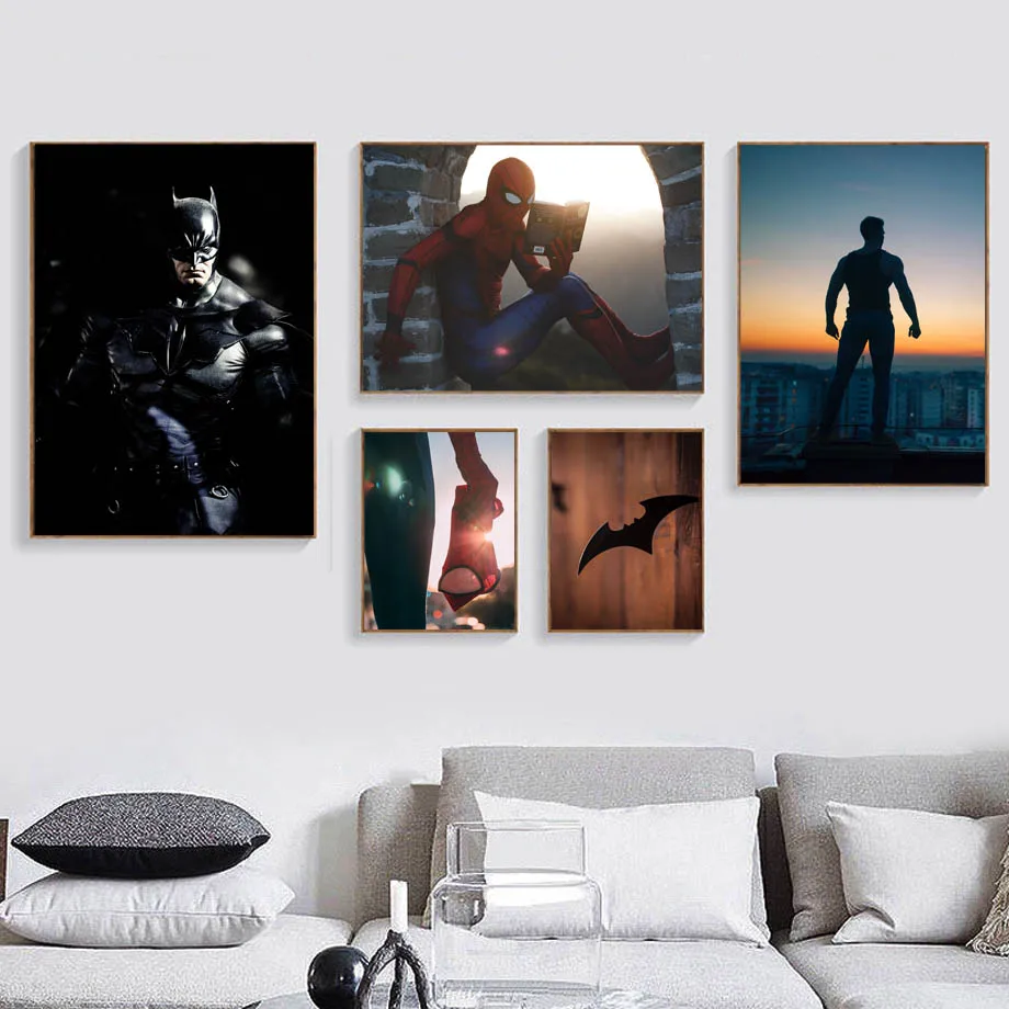 

Super Hero Batman Movie Poster Wall Art Canvas Painting Nordic Posters And Prints Wall Pictures For Living Room Kids Room Decor