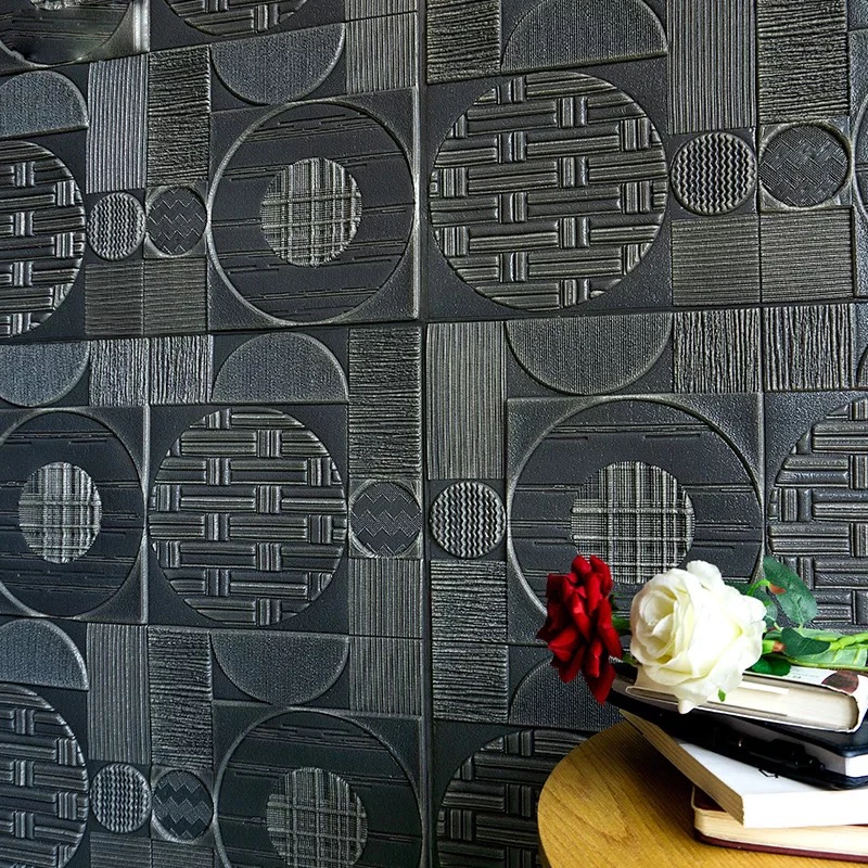 

3D Wallpaper Self Adhesive Geometric Pattern Foam Waterproof Wall Stickers For wedding house Bedroom Kids Room Study Living room