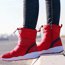 Женские зимние ботинки г. Женские зимние ботинки высокого качества теплые ботинки на платформе с толстым мехом Нескользящая Водонепроницаемая зимняя обувь