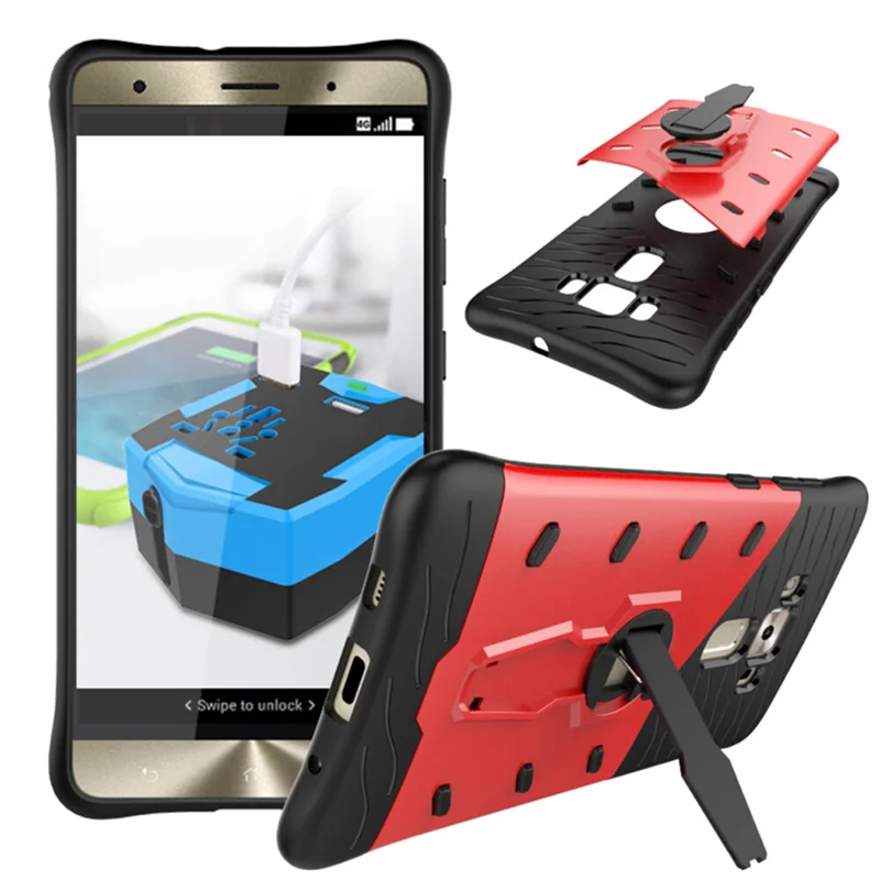 Для ASUS zenfone 3 ze552KL 5 &quotслучай двойной Слои Броня чехол для Deluxe zs570kl 7&quot 360