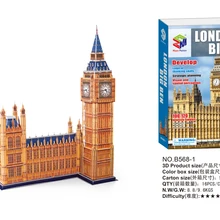 190 шт. модель Биг-Бена Головоломка обучающие игрушки супер размер 3D головоломка Биг-Бен модель здания 60 см выше 3d Пазлы