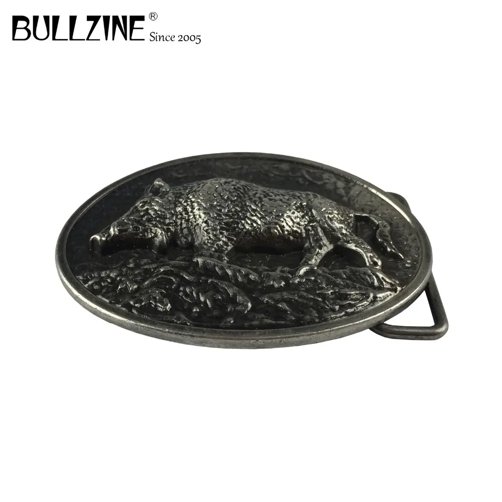 Ковбойские джинсы Bullzine wild boar, Подарочная пряжка для ремня с античной серебряной отделкой, FP-03570-1, подходит для ремня шириной 4 см