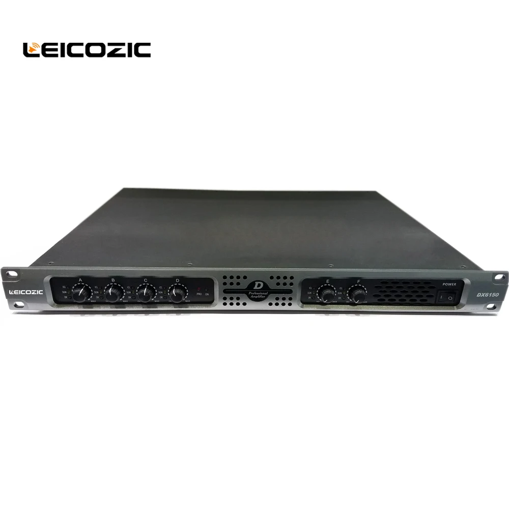 Leicozic DX6150 6-канальный усилитель класса d профессиональные усилители мощности 150 Вт RMS 6x250 Вт усилитель 4 Ом профессиональный усилитель