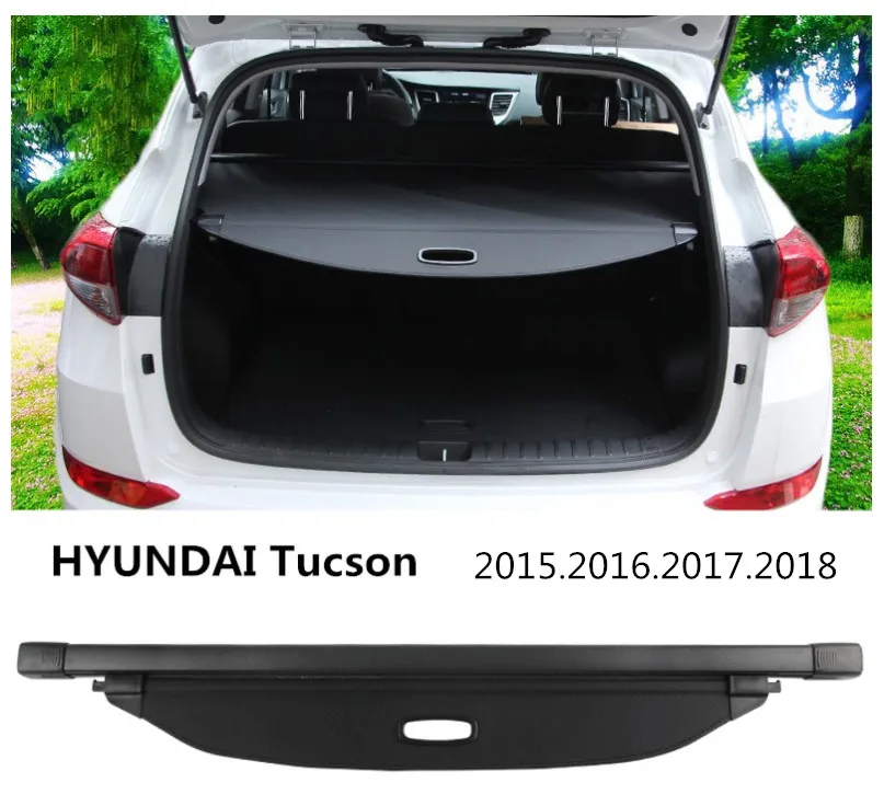 For HYUNDAI Tucson 2015 2016 2017 2018 Rear Trunk Security Shield Cargo Cover High Qualit Auto