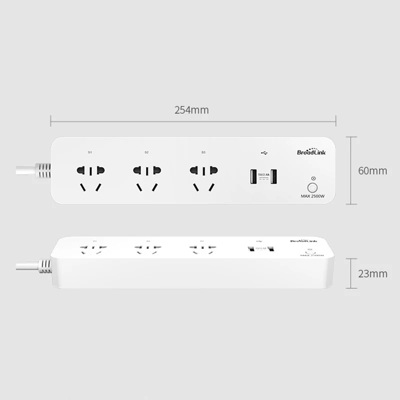 BroadLink MP1 WiFi USB Plug and Play power strip дистанционное управление доступно 3 розетки для автоматизации умного дома