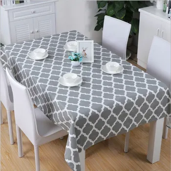 

Table Cloth Rectangular Dinning Tablecloths Polyester Cotton Vintage Grey Green Blue Table Cover Home Decor Square Table mat